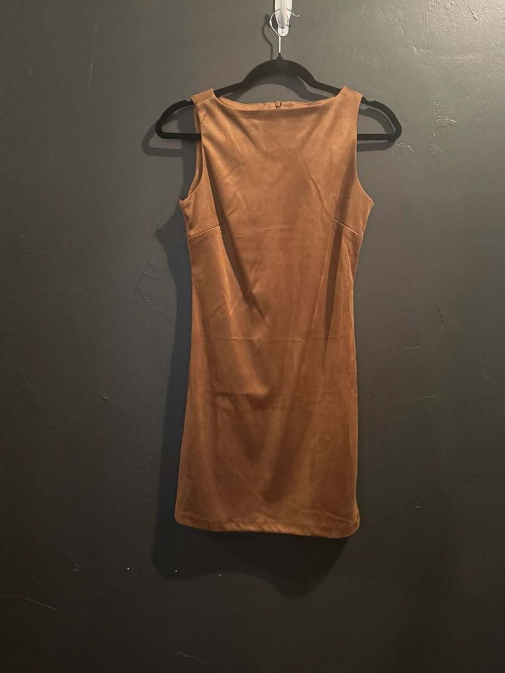 Sincerely Jules Women's Faux Suede Sleeveless Mini Dress Brown Size XS